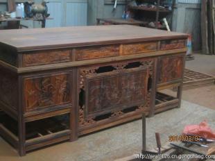 热销红木古典家具产品:清式办公桌_家居家具_世界工厂网
